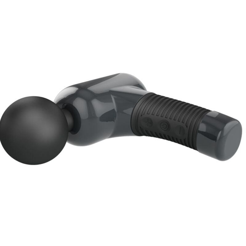 Imagem do Pretty Love Massageador Recarregável 7 Funções 5 Velocidades, mostrando seu design ergonómico e a cabeça flexível.