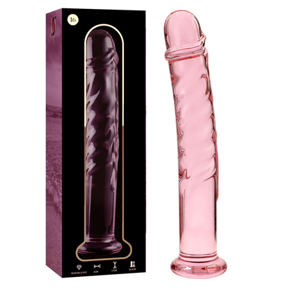 Dildo Modelo 16 Vidro Borosilicato Transparente 18.5 cm -O- 3 cm