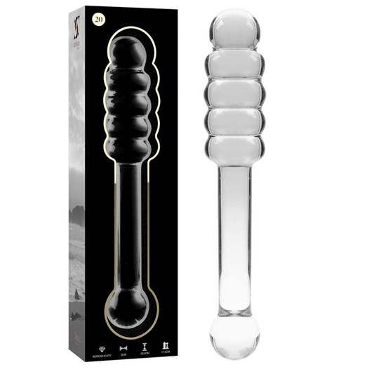 Dildo Modelo 20 Vidro Borosilicato Transparente 20.5 cm Ø 3 cm
