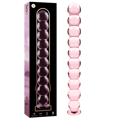 Dildo Modelo 22 de Vidro Borosilicato Transparente 21.5 cm x 2.5 cm