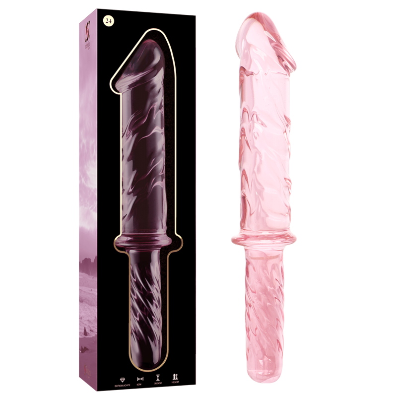 Dildo Vidro Borosilicato Transparente 28.5 CM -O- 5 CM