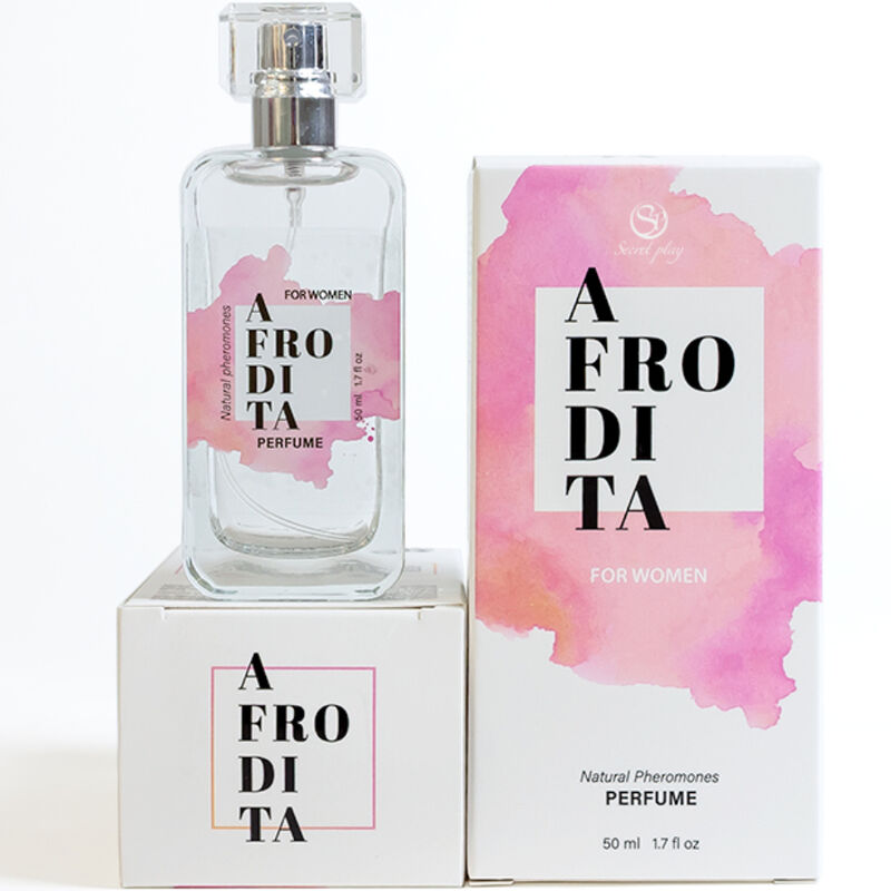 Detalhe do SECRETPLAY Perfume Spray Afrodite Feromônios Naturais 50ml com aroma de caramelo.
