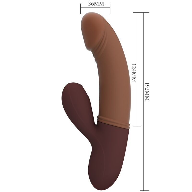 Close-up do vibrador Pretty Love Kane para Ponto G e Sucção
