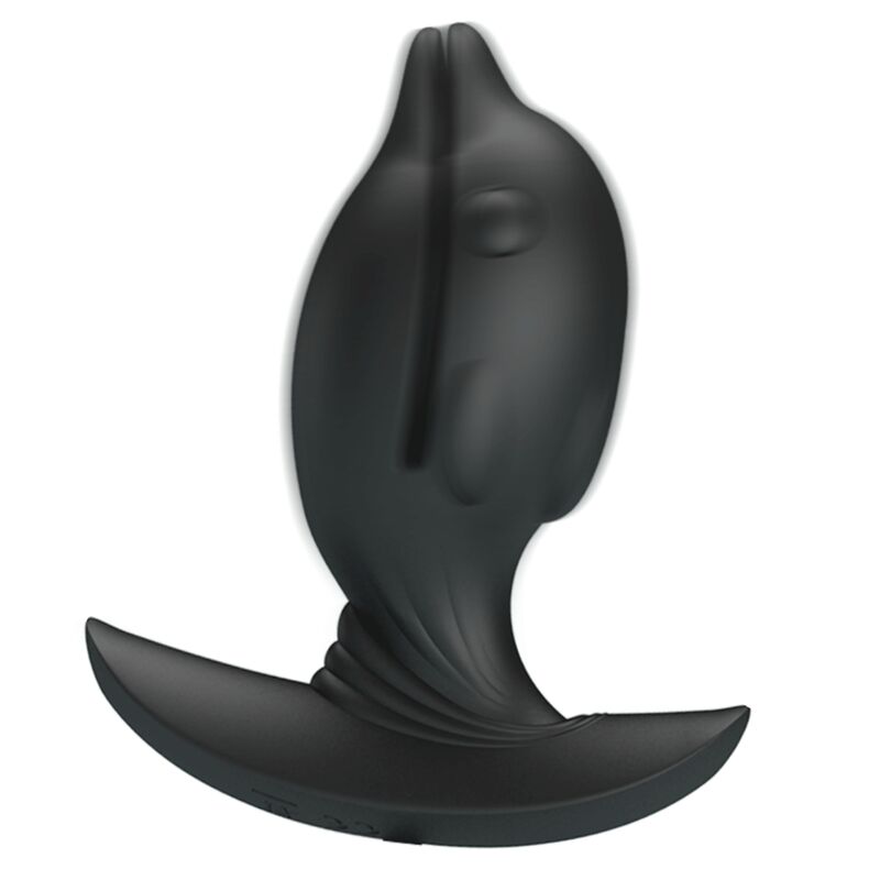 Plug Anal PRETTY LOVE Delfim Inflável e Recarregável em silicone macio com controle de vibração e expansão.