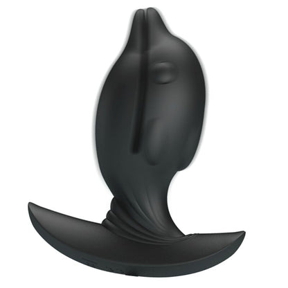 Plug Anal PRETTY LOVE Delfim Inflável e Recarregável em silicone macio com controle de vibração e expansão.