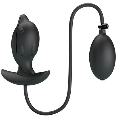 Plug Anal PRETTY LOVE Delfim Inflável e Recarregável em silicone macio com controle de vibração e expansão.