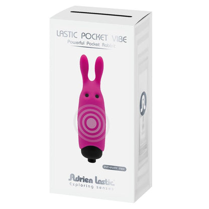 Adrien Lastic Vibrador de Bolso Coelho Rosa, um estimulador clitoriano portátil e discreto.