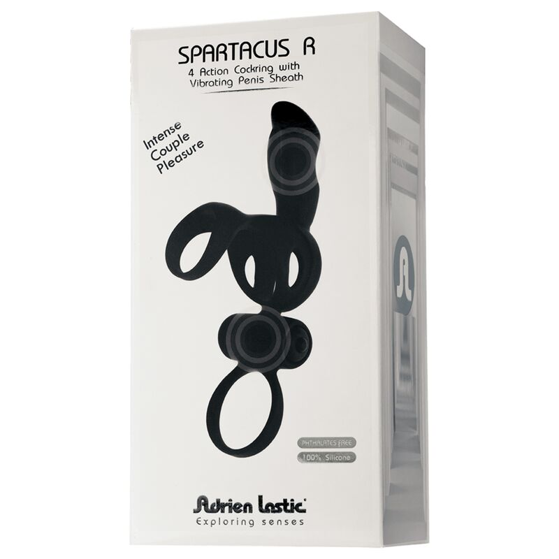 ADRIEN LASTIC Spartacus R anel peniano e bainha vibratória com múltiplos modos de estimulação para casais.