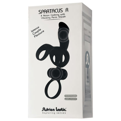 ADRIEN LASTIC Spartacus R anel peniano e bainha vibratória com múltiplos modos de estimulação para casais.