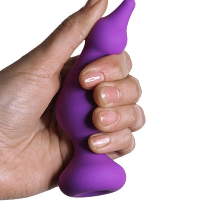 Adrien Lastic Amuse Plug Anal de Silicone Roxo, tamanho M, com design ergonómico e toque aveludado.