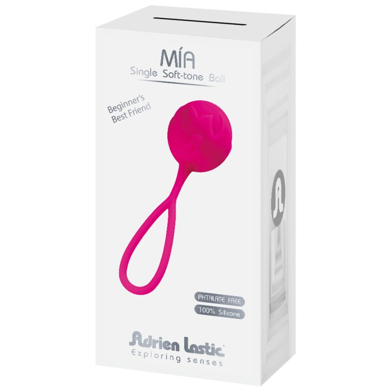 Bolas Vaginais Adrien Lastic Mia de silicone rosa para fortalecimento do assoalho pélvico e prazer íntimo.