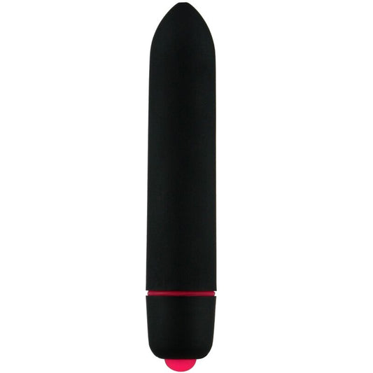 Close-up of the ADRIEN LASTIC Bala Vibrante Univibe Mini Preta, highlighting its compact design and powerful features.