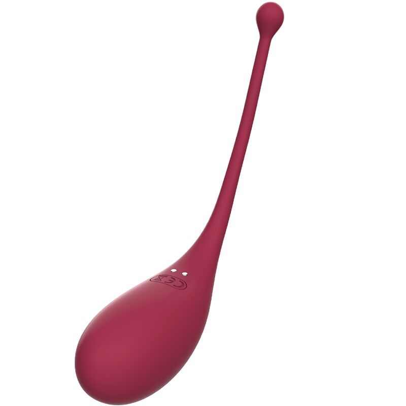 ADRIEN LASTIC Inspiration Clitoral Sucker e Ovo Vibratório, com controle via app, mostrando ambos os dispositivos e seus detalhes em vermelho.