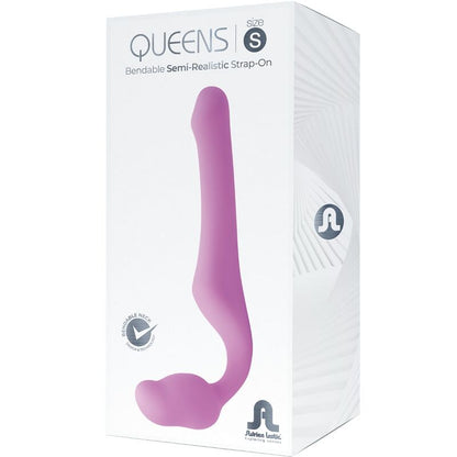 Adrien Lastic Queens Strap-On Flexível Rosa Tamanho S para duplo prazer.