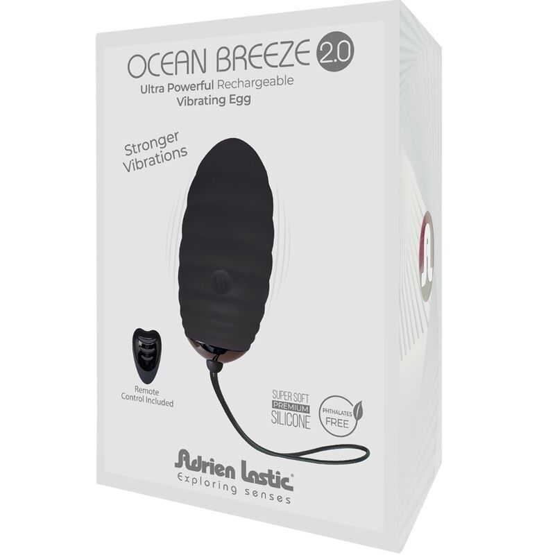 Adrien Lastic Ocean Breeze 2.0 Ovo Vibratório Recarregável com Controlo Remoto Preto