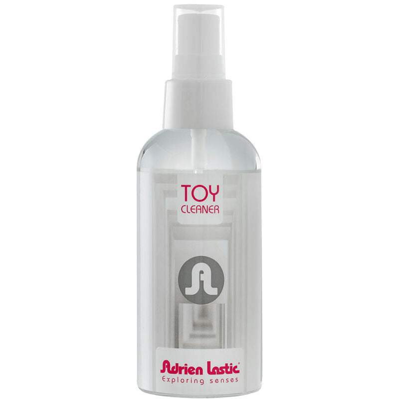 Embalagem do Limpador de Brinquedos Antibacteriano Adrien Lastic 150ml, essencial para higiene e manutenção de sex toys.
