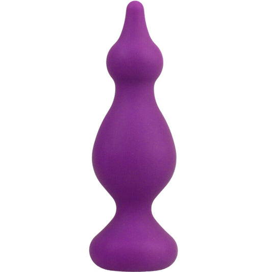 Adrien Lastic Amuse Plug Anal de Silicone Roxo, tamanho M, com design ergonómico e toque aveludado.