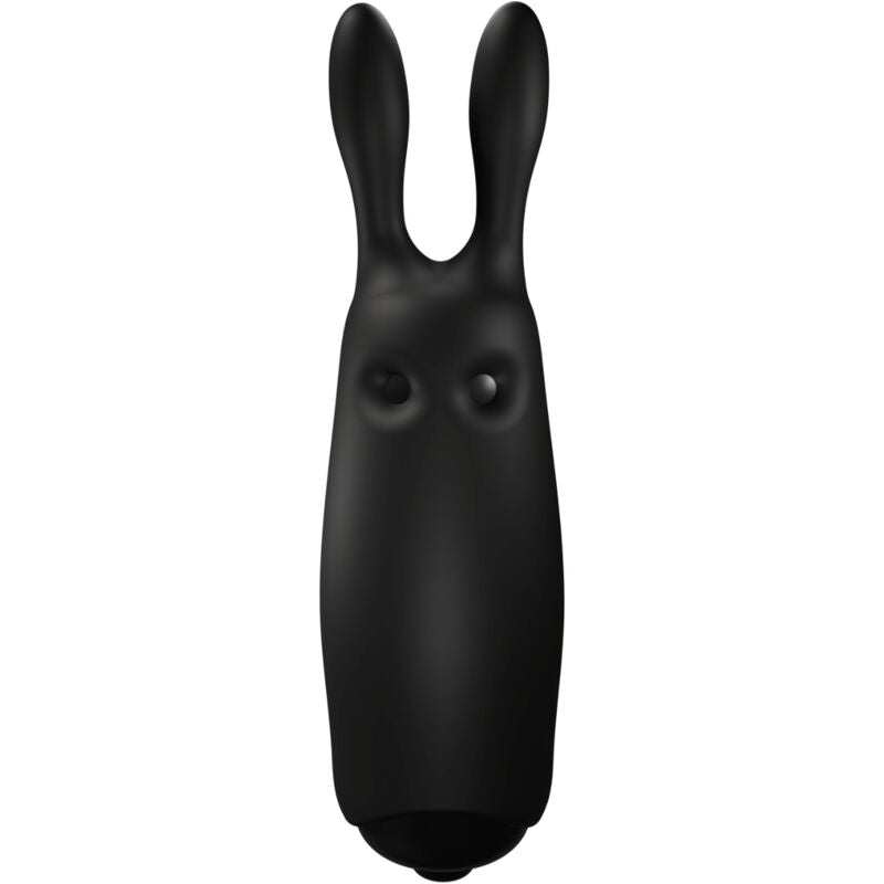 Imagem do ADRIEN LASTIC Vibrador Coelho de Bolso Preto, um mini vibrador de silicone compacto para estimulação clitoriana.