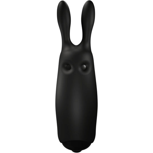 Imagem do ADRIEN LASTIC Vibrador Coelho de Bolso Preto, um mini vibrador de silicone compacto para estimulação clitoriana.