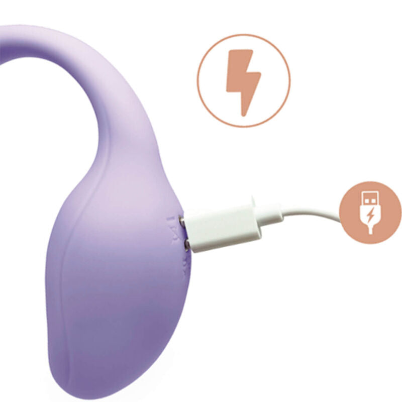 Close-up do vibrador ADRIEN LASTIC Smart Dream 3.0 violeta com controlo via APP para estimulação clitoriana e ponto G.