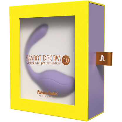 Close-up do vibrador ADRIEN LASTIC Smart Dream 3.0 violeta com controlo via APP para estimulação clitoriana e ponto G.