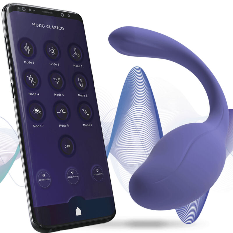 Close-up do vibrador ADRIEN LASTIC Smart Dream 3.0 violeta com controlo via APP para estimulação clitoriana e ponto G.