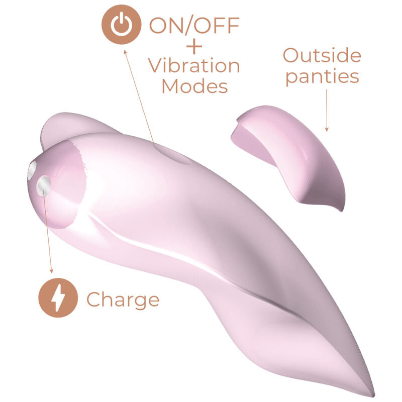 Adrien Lastic Temptation Estimulador de Clitóris Magnético com Controlo por App na cor rosa, destacando o seu design ergonómico e suave.