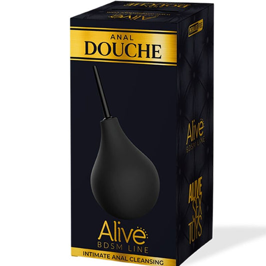 Detalhe do ALIVE Limpador Anal Douche Tamanho L, mostrando o bico e o bulbo para higiene íntima.