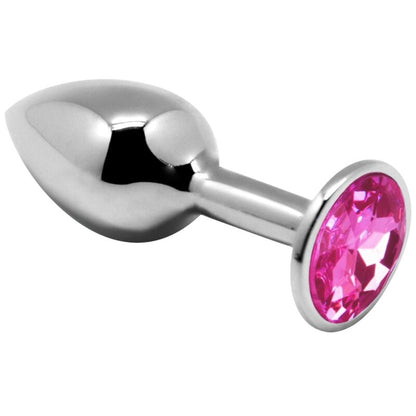 Close-up do ALIVE Mini Plug Anal Metálico Rosa Tamanho M, destacando o design e o brilho.