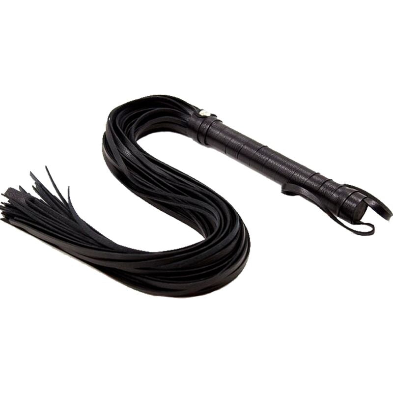Close-up of the ALIVE Chicote BDSM Fantasy Preto showing its texture and features for consensual play.