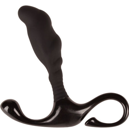 Close-up do ALIVE Nero Duplo Massageador Anal e Prostático, mostrando seu design ergonômico e material em silicone preto.