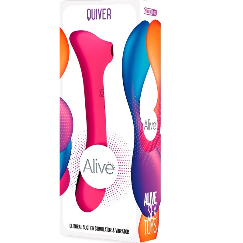 Vibrador de Sucção e Estimulador Clitoriano ALIVE Quiver Fúcsia