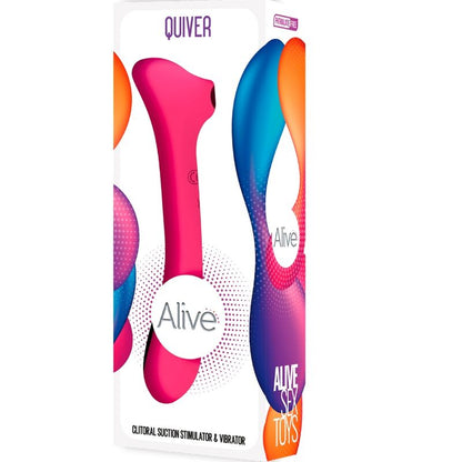 Vibrador de Sucção e Estimulador Clitoriano ALIVE Quiver Fúcsia