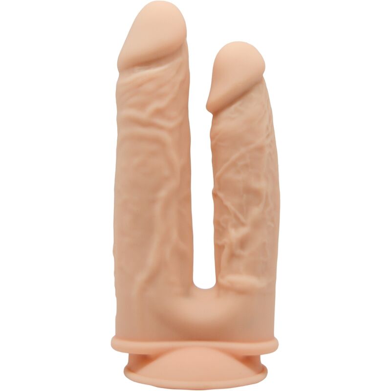 Dildo Realista Dupla Penetração SILEXD em silicone SILEXPAN com ventosa para fixação.
