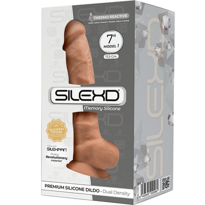 Imagem do SILEXD Dildo Realístico Premium Silicone Silexpan Caramelo 17.5 CM, destacando sua forma e textura realista.