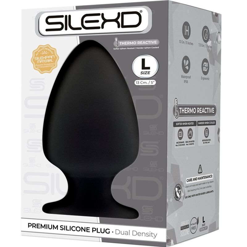 Plug anal premium SILEXD Silexpan silicone termorreativo, tamanho L