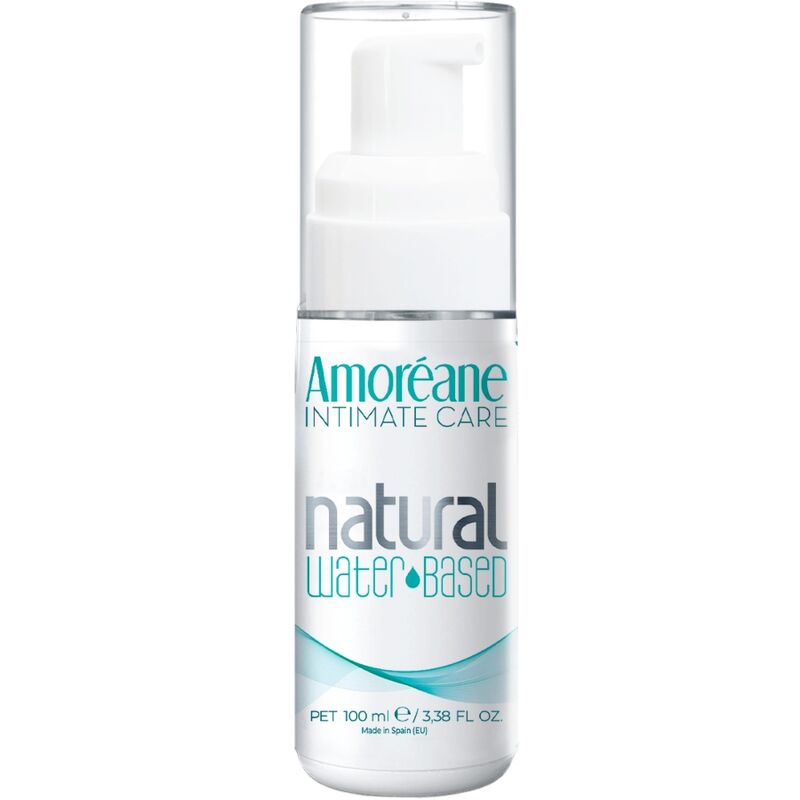 Amoreane Lubrificante Íntimo à Base de Água Natural 100ml para hidratação e conforto.