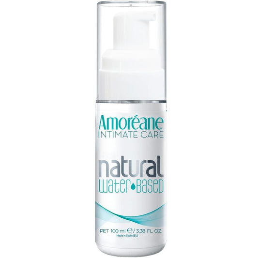 Amoreane Lubrificante Íntimo à Base de Água Natural 100ml para hidratação e conforto.