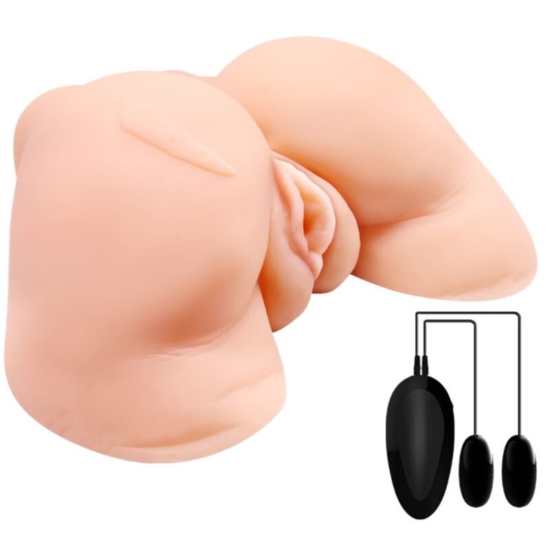 Masturbador Masculino Realista Vagina e Ânus com Vibração