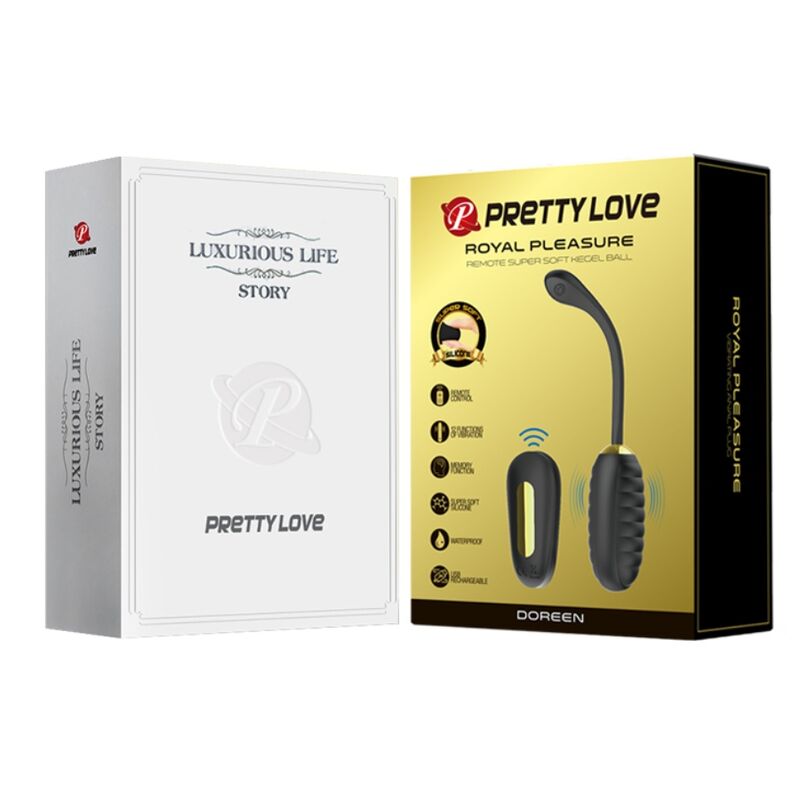 Vista detalhada do vibrador ovo PRETTY LOVE Doreen luxo recarregável com controle remoto