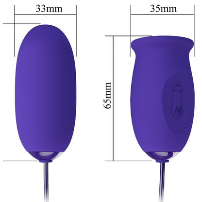 Close-up do Estimulador Vibrador PRETTY LOVE Daisy Youth Violet, mostrando seu design ergonômico e cor.