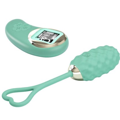 Ovo vibratório PRETTY LOVE Vivian Green com controle remoto, exibindo seu design elegante e cor verde.