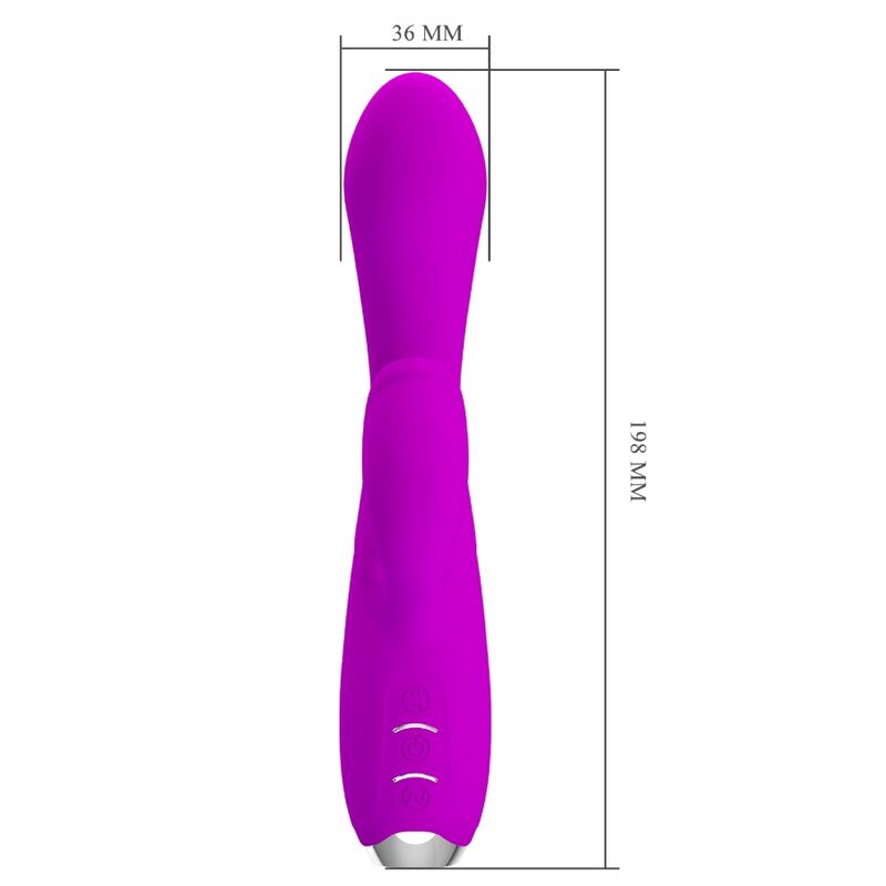 Vibrador de coelho PRETTY LOVE Gloria roxo recarregável com estimulação dupla do ponto G e clitóris.