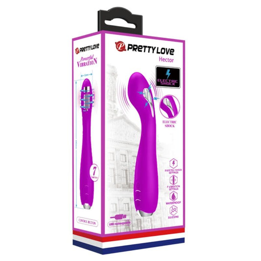 Vibrador de Electrochoque Recarregável Pretty Love Hector Roxo Impermeável
