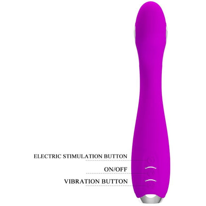 Vibrador de Electrochoque Recarregável Pretty Love Hector Roxo Impermeável