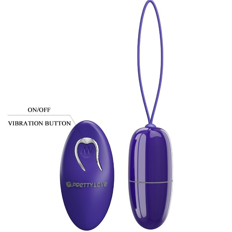 PRETTY LOVE Mini Ovo Vibratório Selkie Youth Violeta com Controle Remoto