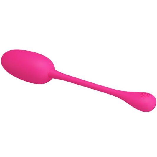 Close-up do Ovo Vibratório Recarregável PRETTY LOVE Knucker em silicone rosa, mostrando seu design compacto e superfície suave.