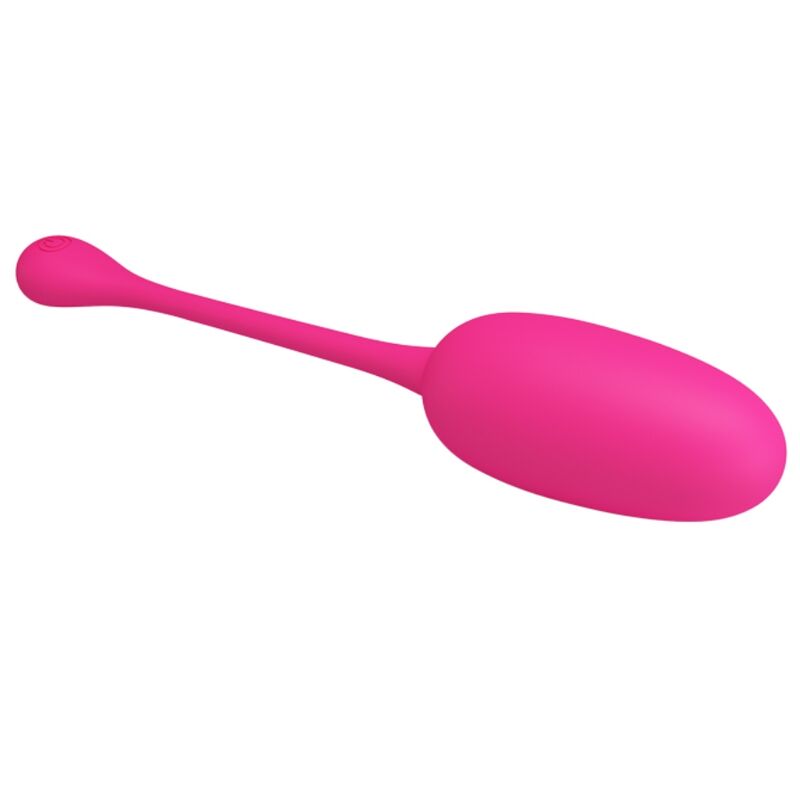 Close-up do Ovo Vibratório Recarregável PRETTY LOVE Knucker em silicone rosa, mostrando seu design compacto e superfície suave.