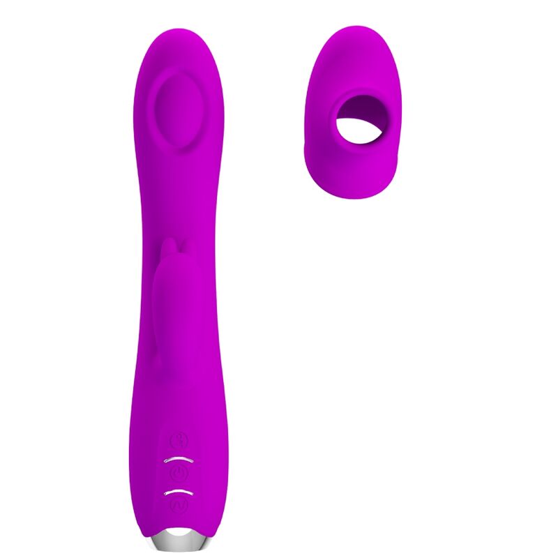 Close-up do Vibrador Recarregável Pretty Love Regina com Onda Pulsante e Sucção, na cor violeta.