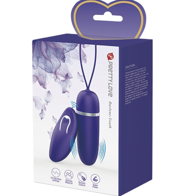Close-up of the PRETTY LOVE Bala Vibrante Darlene Youth Violet Mini, showing its compact size and smooth silicone texture.